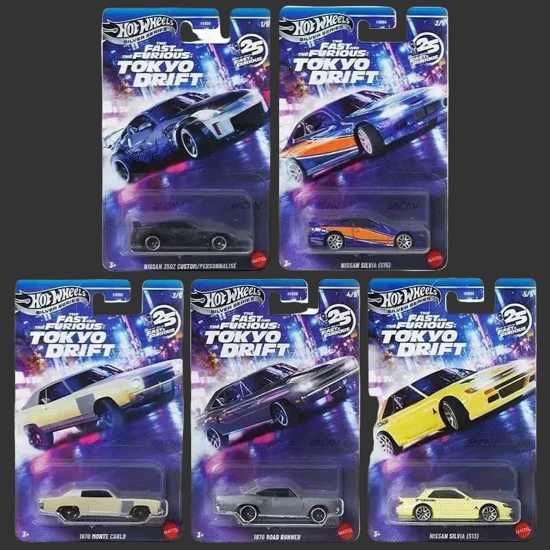 Hot Wheels - Fast & Furious Tokyo Drift Silver Series - Set Of 5 Cars - 2026 - Scale Theory India