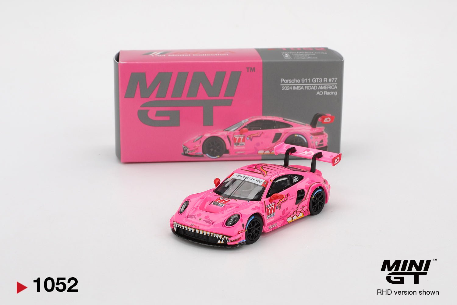 MiniGT - Porsche 911 GT3 R 77 AO Racing 2024 IMSA Road America - Roxy - Scale Theory India